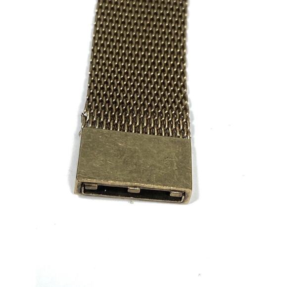 J Crew Bracelet Mesh Brass Tone Vintage 6.25” - Picture 2 of 12